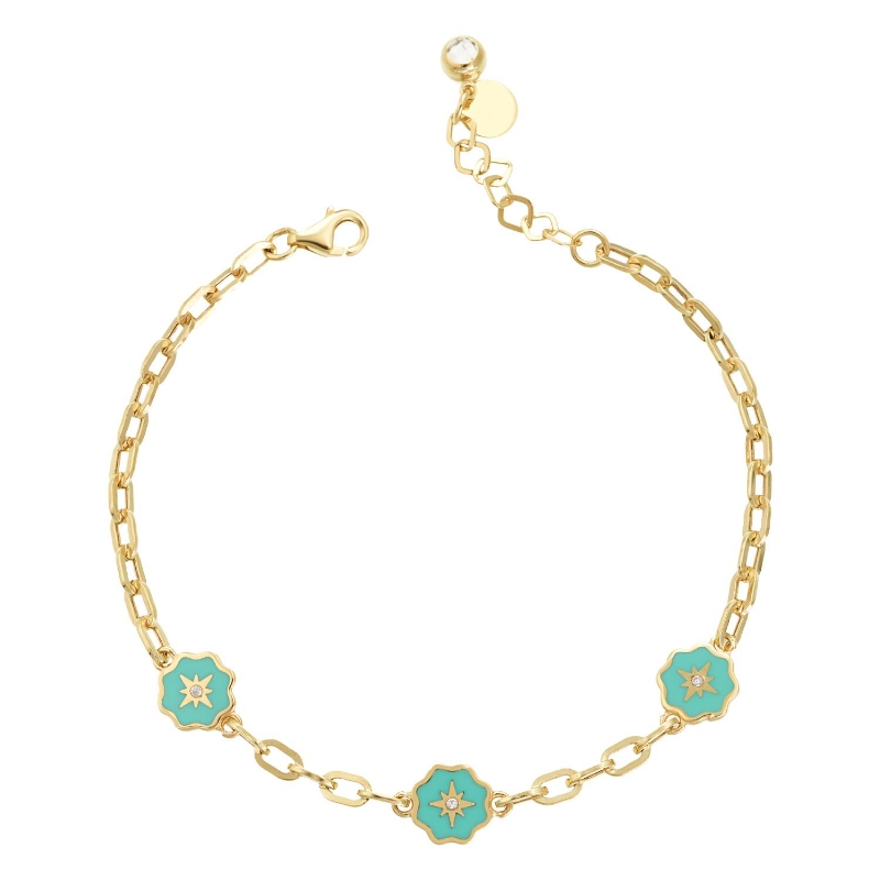 14 Ayar Altın 3'lü Mineli Yıldız Desen Bileklik, 3,67 gram olup Altın Bileklik modellerinden biridir. Ağırlığı ve zarif tasarımıyla stilinizi tamamlar.