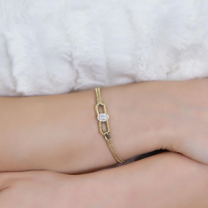 14 Ayar Altın Zincir Baget Bileklik, 6,37 gram tasarımıyla Altın Bileklik kategorisinde, Goldium imzasıyla modern bir görünüm sunar.