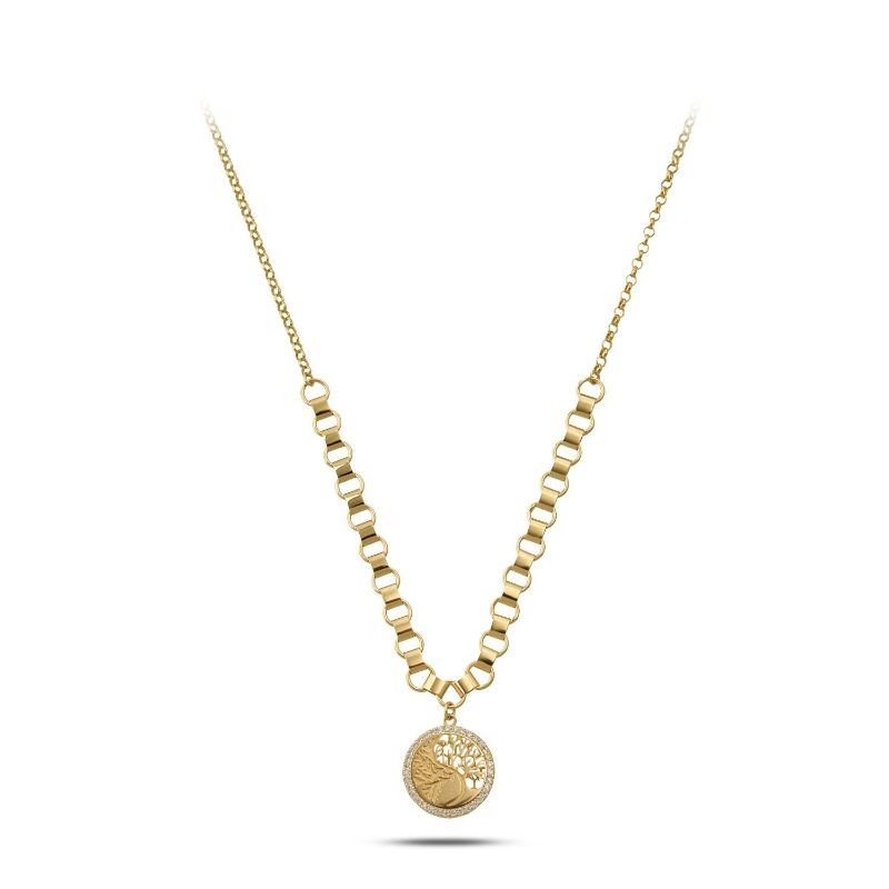 14 Ayar Altın Hayat Ağacı Kolye, 5,60 gram, Goldium ustalığı ve Altın Kolye modeli ile uzun ömürlü kullanım sağlar.