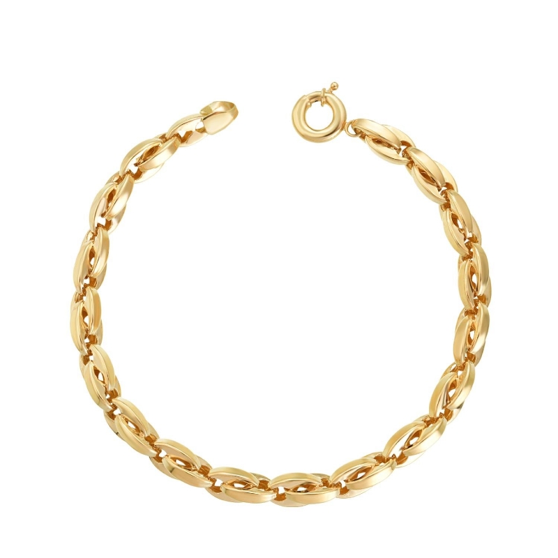 14 Ayar Altın İç İçe Zincir Bileklik, 8,27 gram, Goldium ustalığı ve Altın Bileklik modeli ile uzun ömürlü kullanım sağlar.