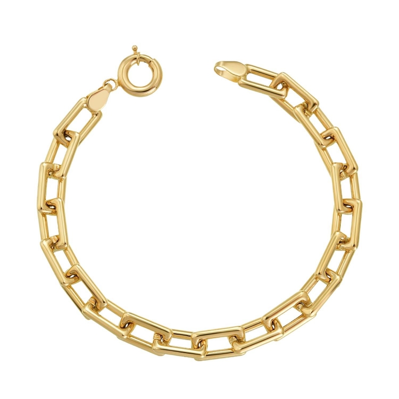 14 Ayar Altın Köşeli Zincir Bileklik, 8,97 gram tasarımıyla Altın Bileklik kategorisinde, Goldium imzasıyla modern bir görünüm sunar.