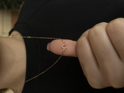 Kelebek zincir kolye, 1,03 gram, Goldium ustalığı ve Altın Kolye modeli ile uzun ömürlü kullanım sağlar.