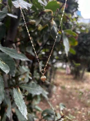 Kelebek Zincir Aynalı Kalp Kolye, 1,74 gram, Goldium ustalığı ve Altın Kolye modeli ile uzun ömürlü kullanım sağlar.