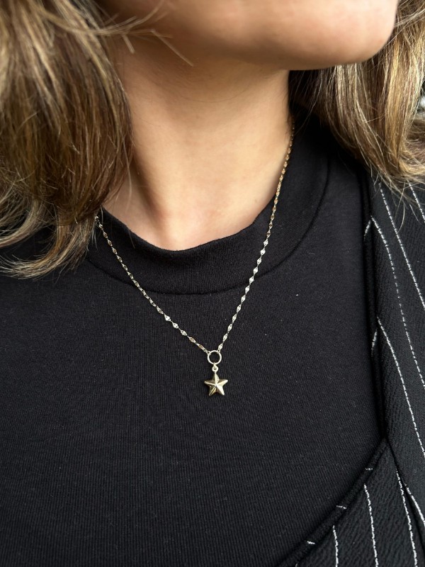 Kelebek Zincir Aynalı Yıldız Kolye, 1,69 gram, Goldium ustalığı ve Altın Kolye modeli ile uzun ömürlü kullanım sağlar.
