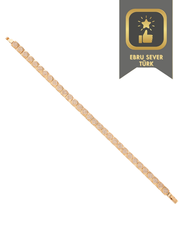 Rose Altın Taş Detaylı Bileklik, 11,32 gram tasarımıyla Ebru Sever Türk'ün Favorileri kategorisinde, Goldium imzasıyla modern bir görünüm sunar.