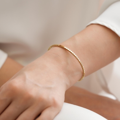 14 Ayar Dorika Altın Bileklik, 6,81 gram tasarımıyla Altın Dorika Toplu Bileklik kategorisinde, Goldium imzasıyla modern bir görünüm sunar.