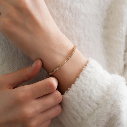 14 Ayar Altın Fantezi Bileklik, 7,58 gram, Goldium ustalığı ve Ebru Sever Türk'ün Favorileri modeli ile uzun ömürlü kullanım sağlar.