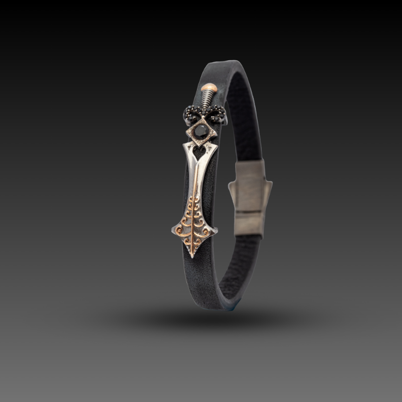 Erkek Altın Fluer Sword Noble Sword Bileklik, 4,77 gram ve özenli işçilikle Altın Erkek Bileklik’in günlük ve özel kullanıma uygun bir Goldium modelidir.