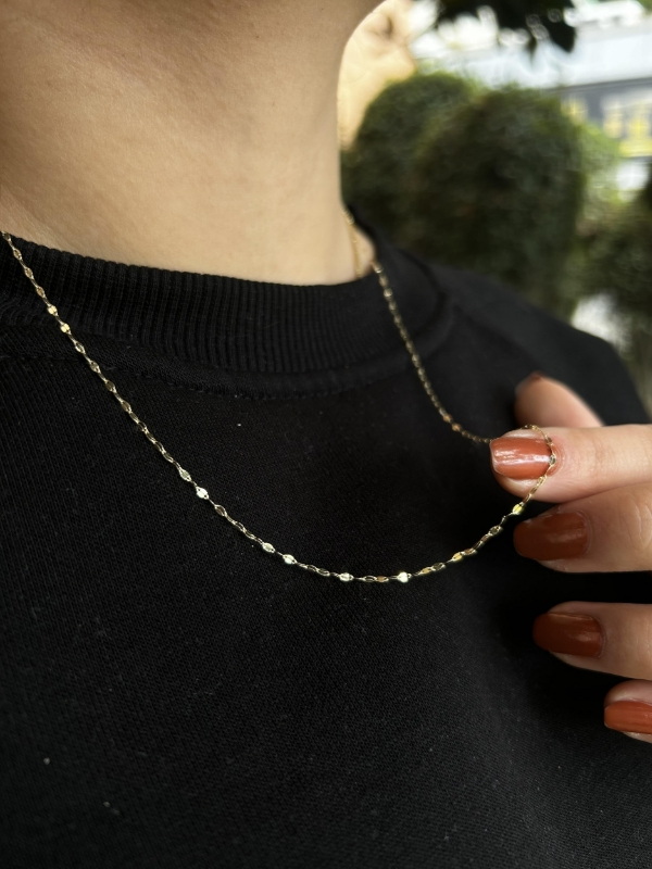 kelebek zincir kolye, 1,03 gram, Goldium ustalığı ve Altın Kolye modeli ile uzun ömürlü kullanım sağlar.