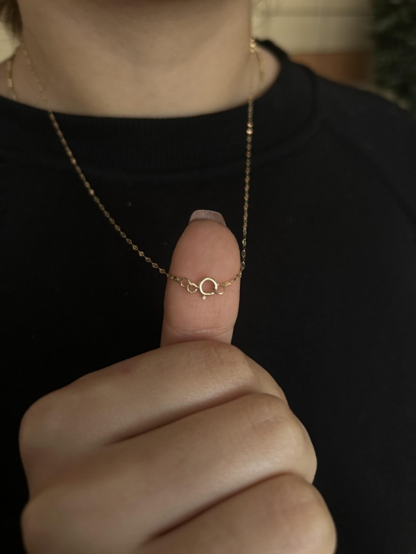 Kelebek zincir kolye, 1,03 gram, Goldium ustalığı ve Altın Kolye modeli ile uzun ömürlü kullanım sağlar.