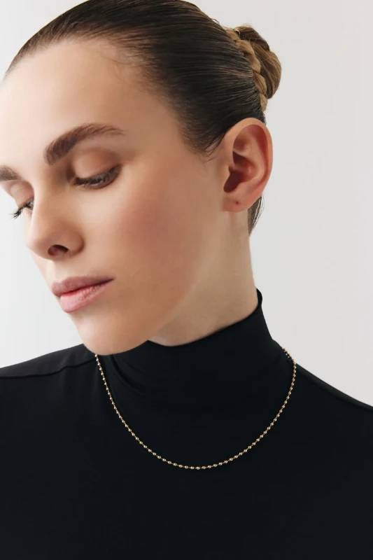 Top Zincir Sade Kolye resmi