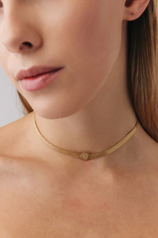 Göz Figür Choker resmi