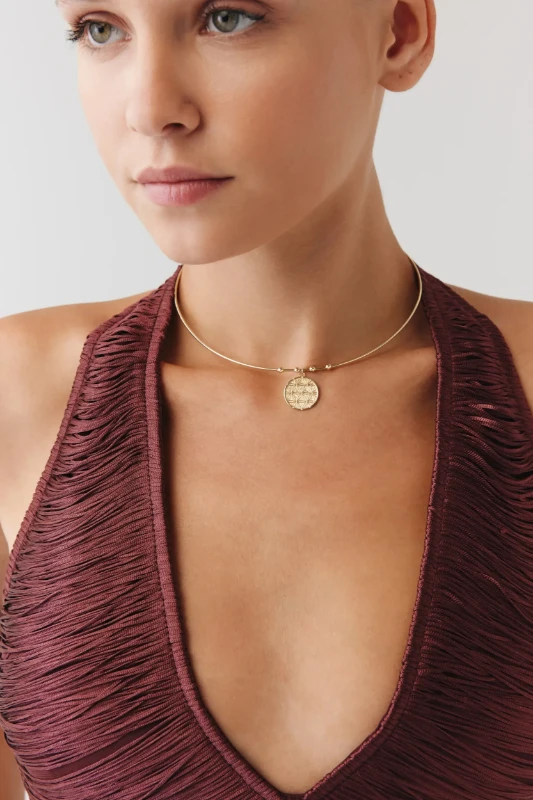 Yaşam Çiçeği Uç Tel Choker resmi