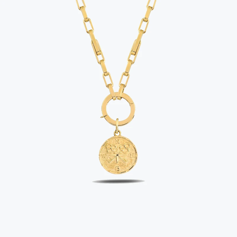 Pusula Damga Charm Kolye resmi