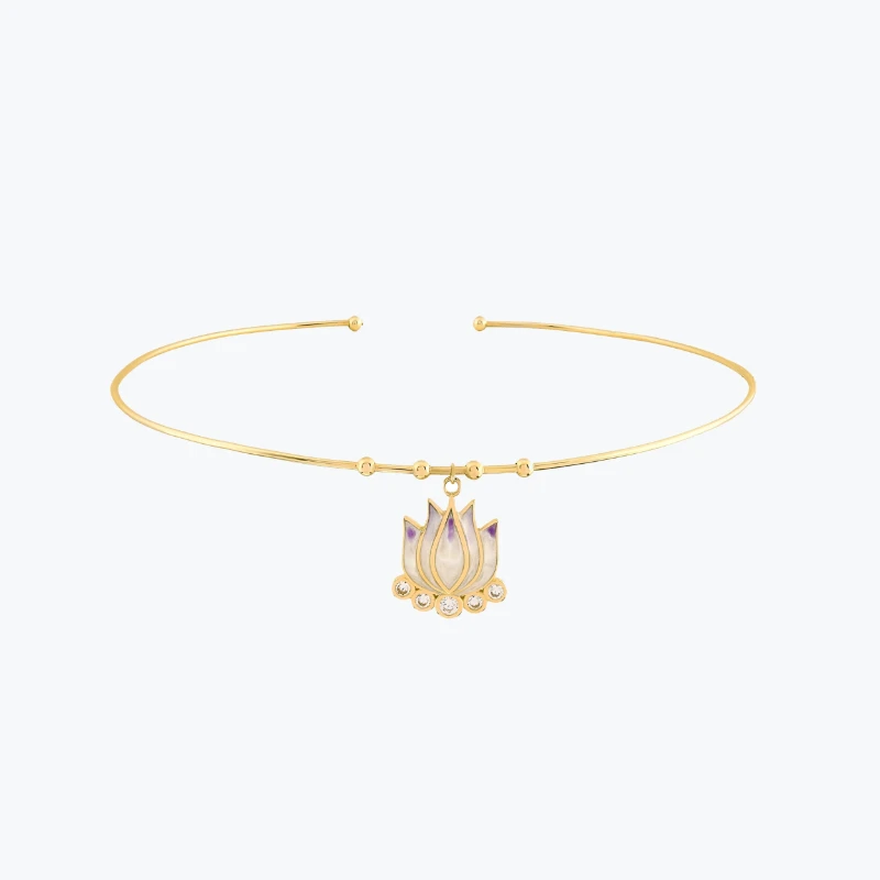 Mor Lotus Tel Choker resmi