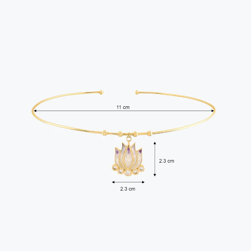 Mor Lotus Tel Choker resmi