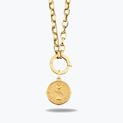 Altın Kalpler Charm Kolye resmi