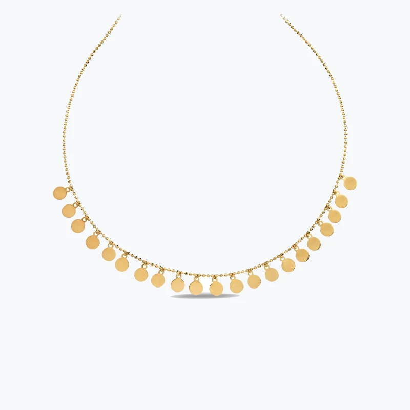 Oval Pullu Choker resmi