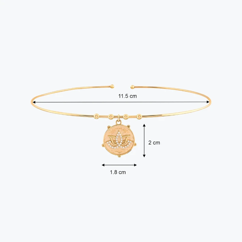 Parıltı Lotus Uç Tel Choker resmi