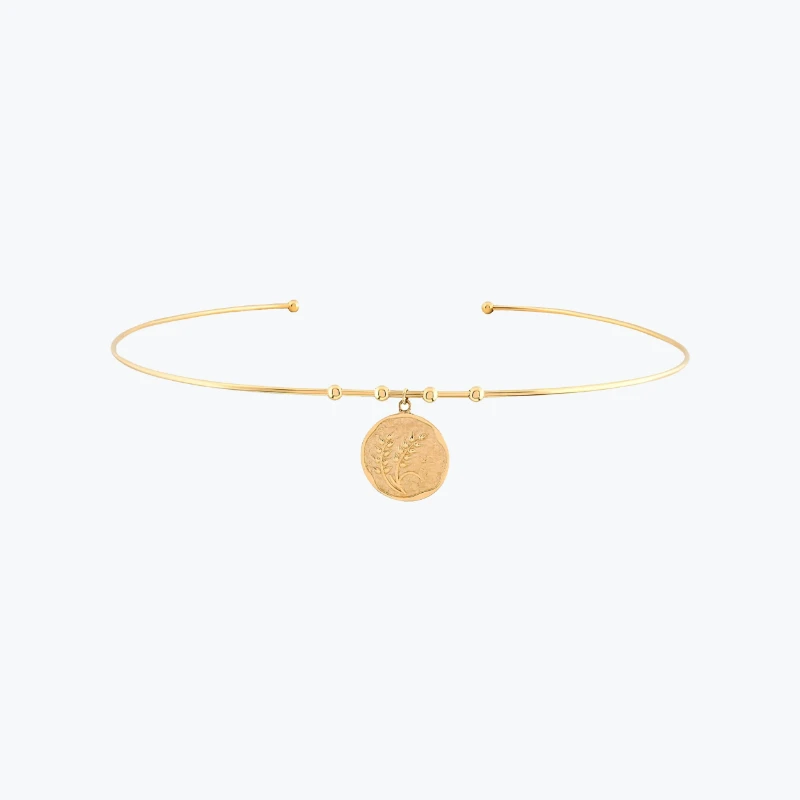 Başak Damga Uçlu Tel Choker resmi