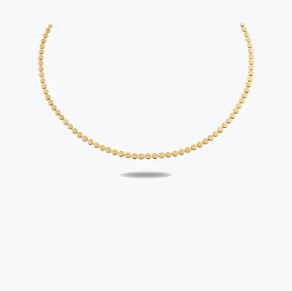 Yuvarlak Ezme Zincir Choker resmi