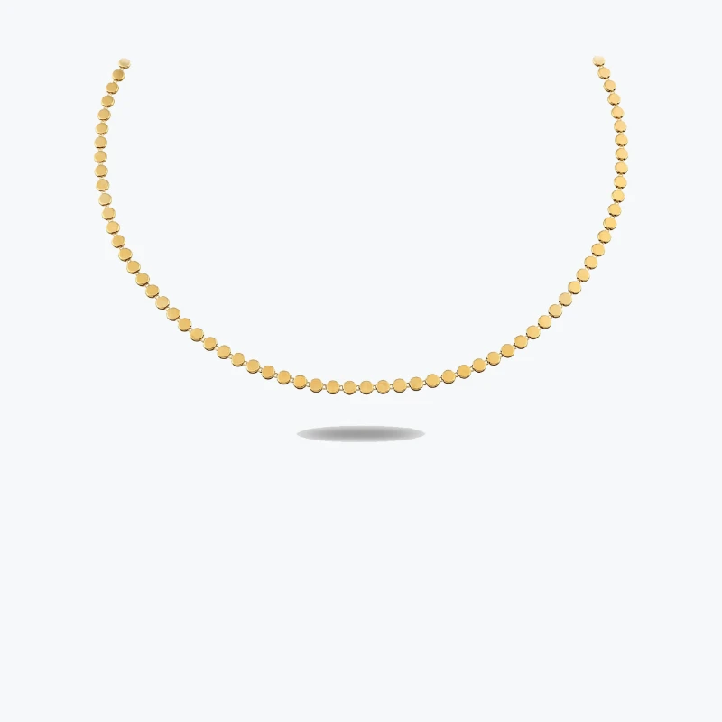 Yuvarlak Ezme Zincir Choker resmi