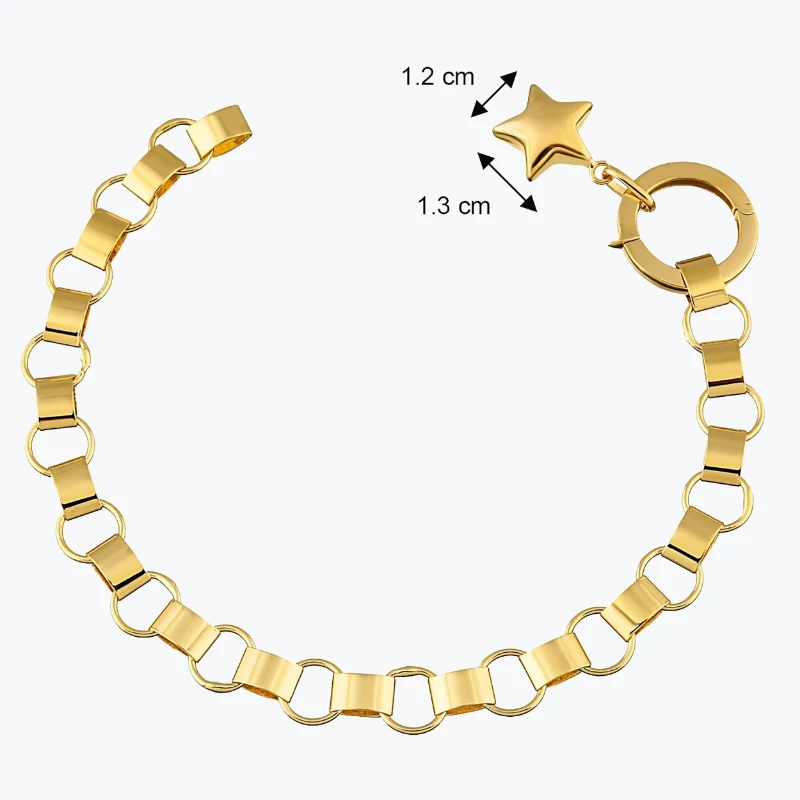 Rolex Zincir Yıldız Charm Bileklik resmi