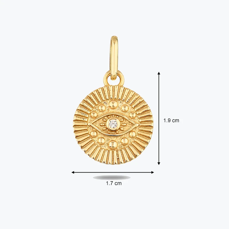 Taşlı Göz Kolye Charm resmi