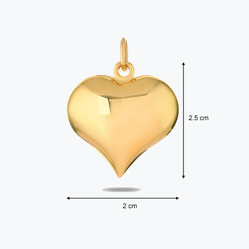 Altın Bomb Kalp Kolye Charm resmi