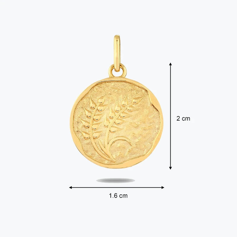 Yeşil Taşlı Çiçek Madalyon Bileklik Charm resmi