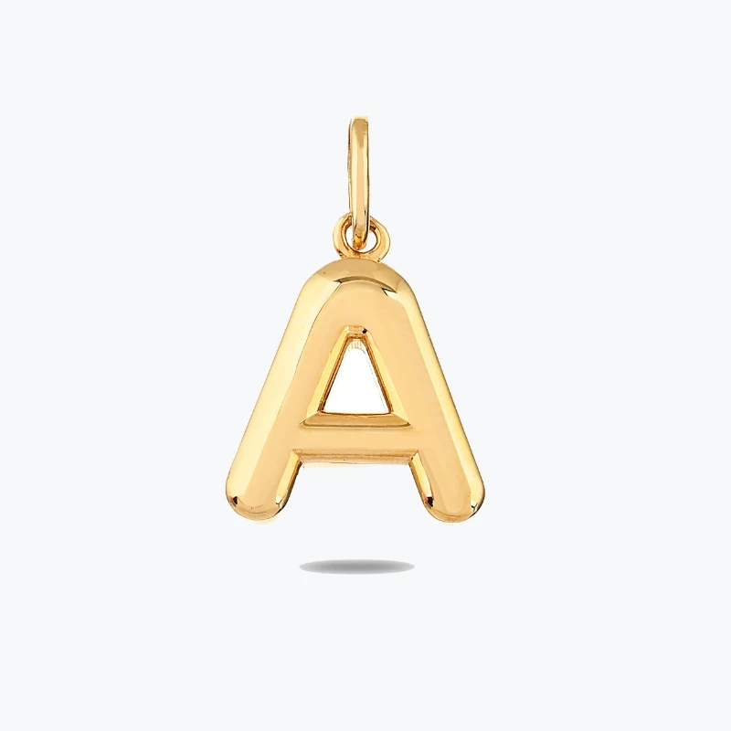 Altın Bomb Harf Kolye Charm resmi
