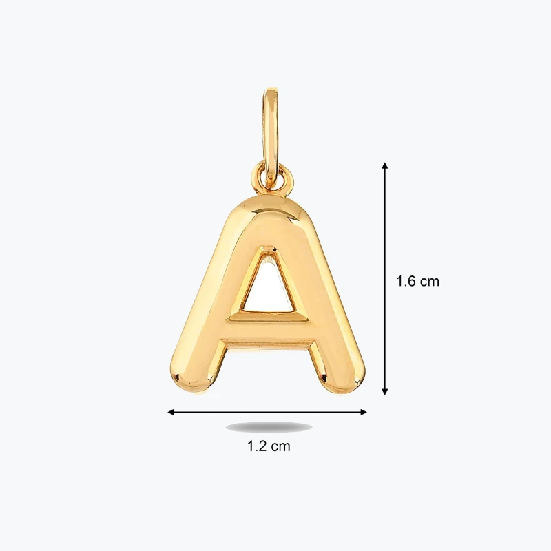 Altın Bomb Harf Kolye Charm resmi