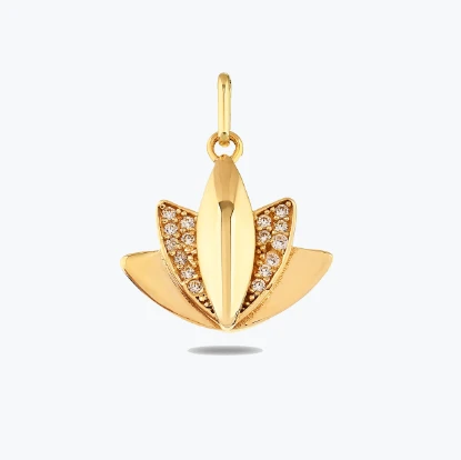Taşlı Lotus Bileklik Charm resmi