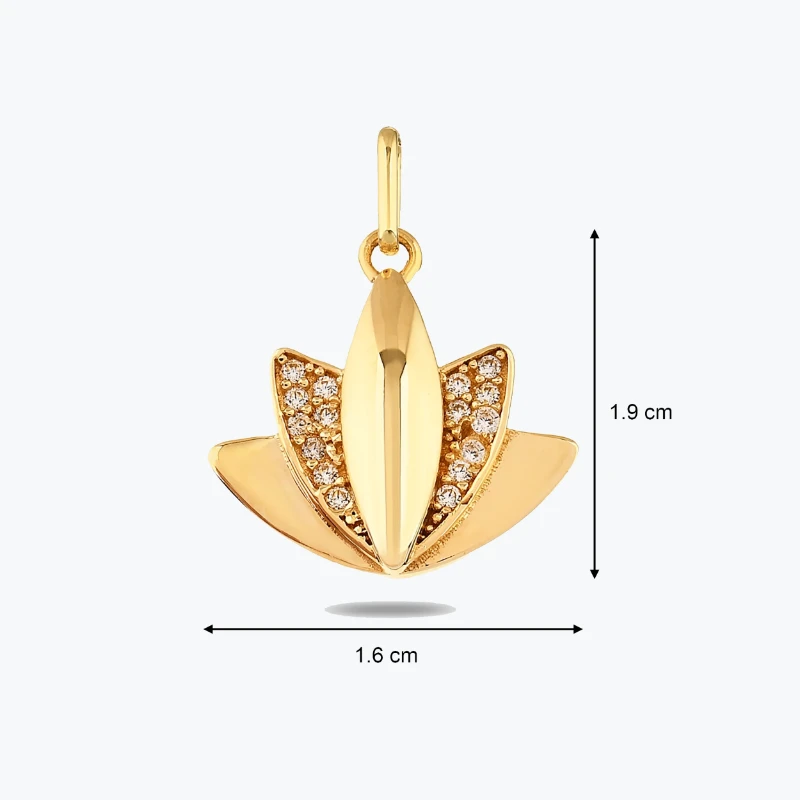 Taşlı Lotus Bileklik Charm resmi