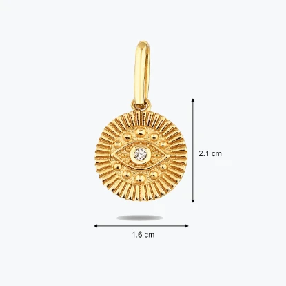 Göz Damga Kolye Charm resmi