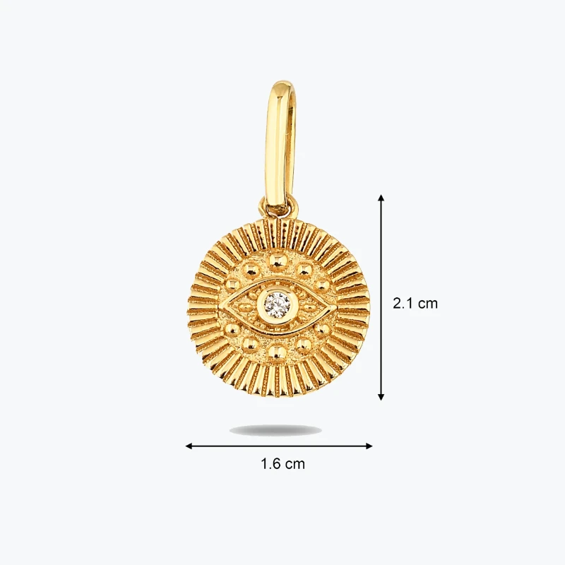Göz Damga Kolye Charm resmi