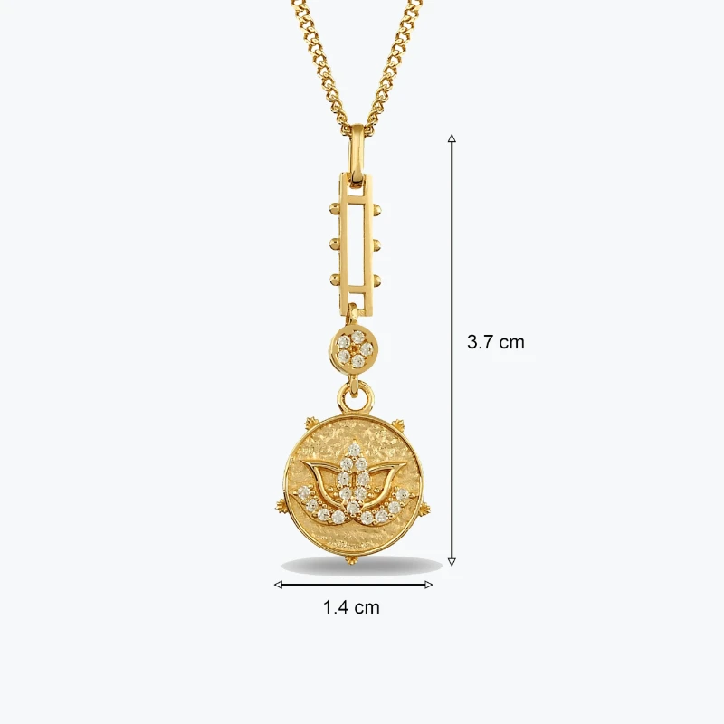Tasarım Lotus Kolye resmi