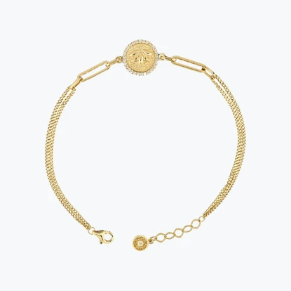 Altın Lotus Damga Bileklik resmi