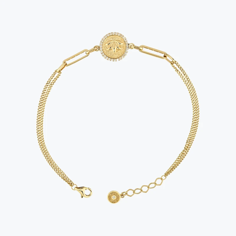 Altın Lotus Damga Bileklik resmi