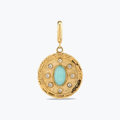 Mavi Madalyon Charm resmi