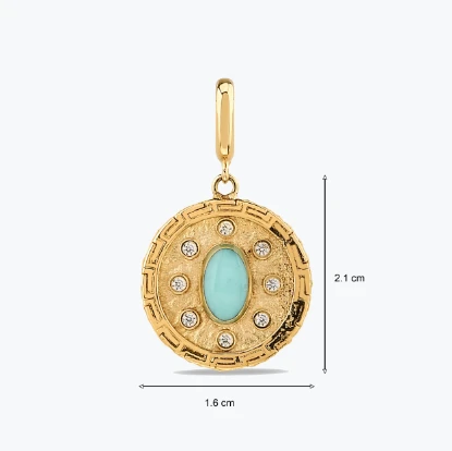 Mavi Madalyon Charm resmi