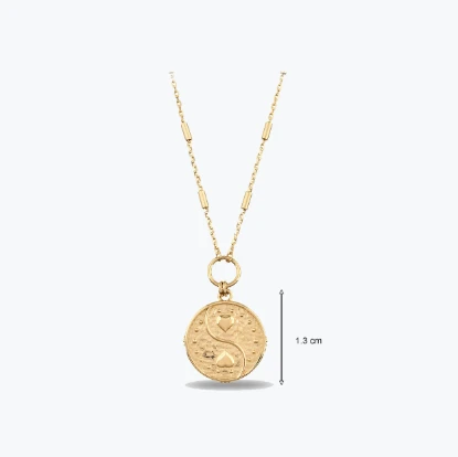 Minimal Zincir Kalpler Uç Kolye resmi
