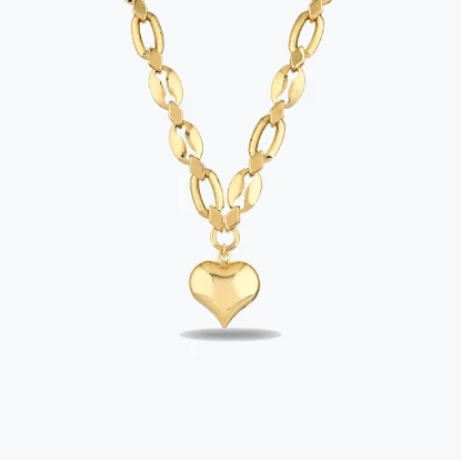 Altın Rich Heart Kolye resmi