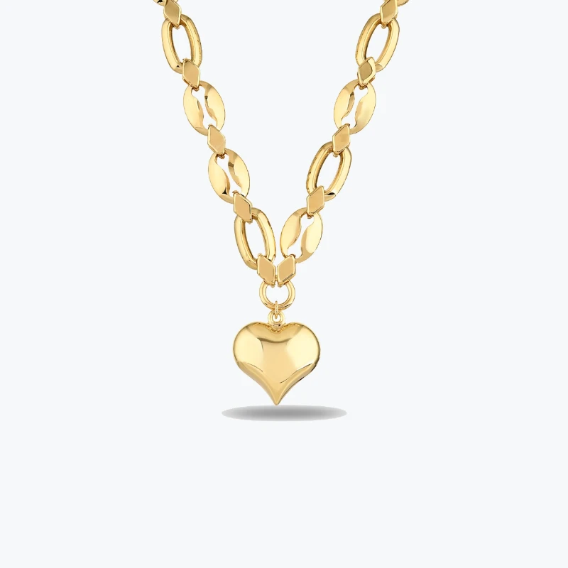 Altın Rich Heart Kolye resmi