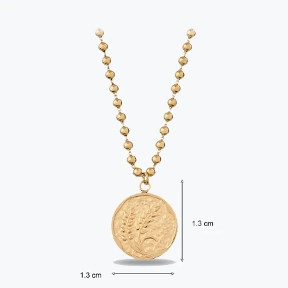 Top Zincir Başak Uç Choker resmi
