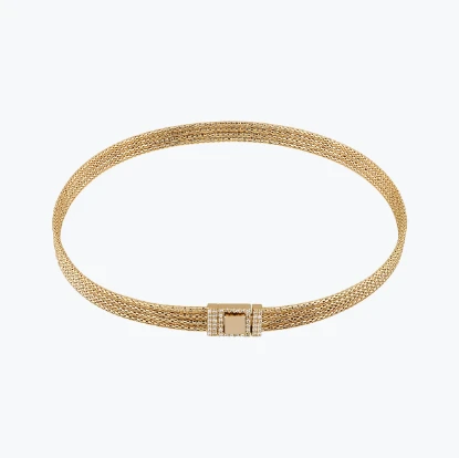 Altın Özel Kilit Choker resmi