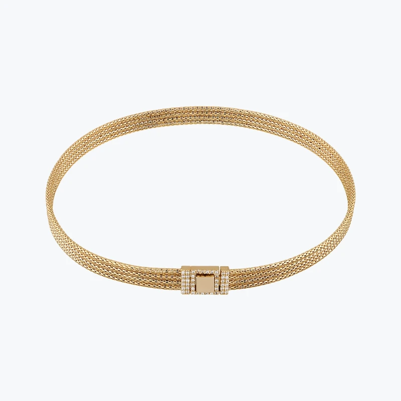 Altın Özel Kilit Choker resmi