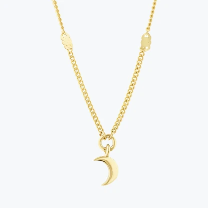 Aylı Aynalı Zincir Choker resmi