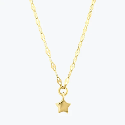 Yıldızlı Ezme Forse Zincir Choker resmi