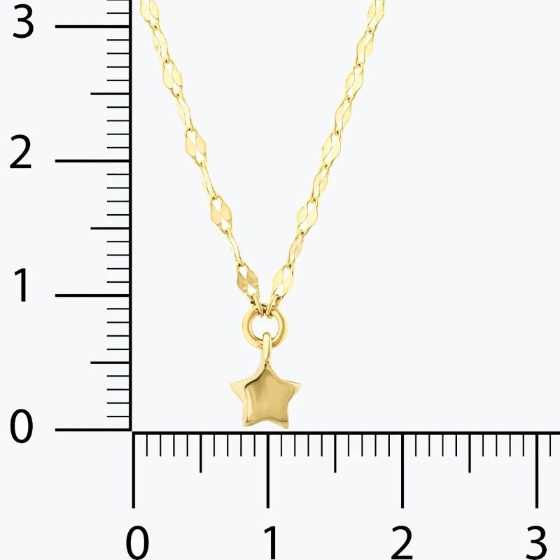 Yıldızlı Ezme Forse Zincir Choker resmi